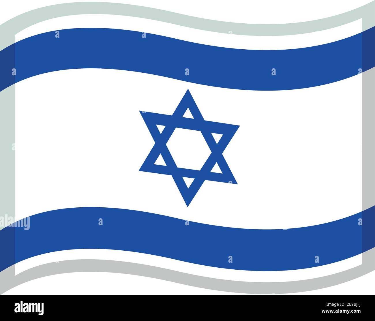 Vettore emoticon illustrazione della bandiera israeliana Illustrazione Vettoriale