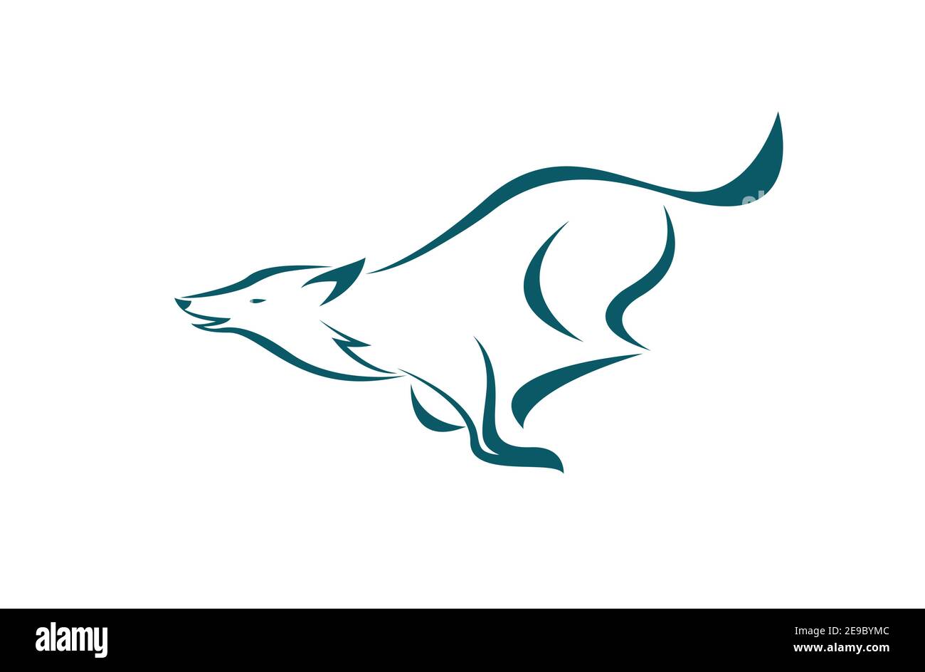 Vettore di esecuzione cane disegno su sfondo bianco. Illustrazione vettoriale a livelli facilmente modificabile. PET. Animali. Illustrazione Vettoriale