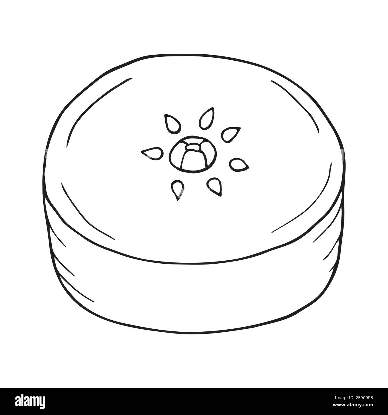 Noodle disegnato a mano nian gao. Piatto di cucina cinese. Progettare un elemento di schizzo per menu cafè, ristorante, etichetta e imballaggio. Illustrazione vettoriale Illustrazione Vettoriale