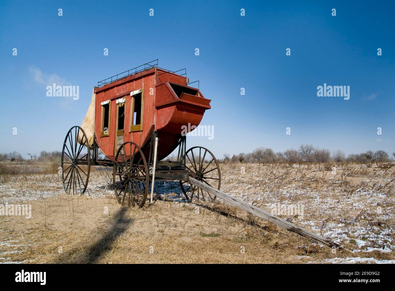 Kearney, Nebraska NE USA, Old Wagon sul sentiero Oregon vicino Fort Kearney Foto Stock