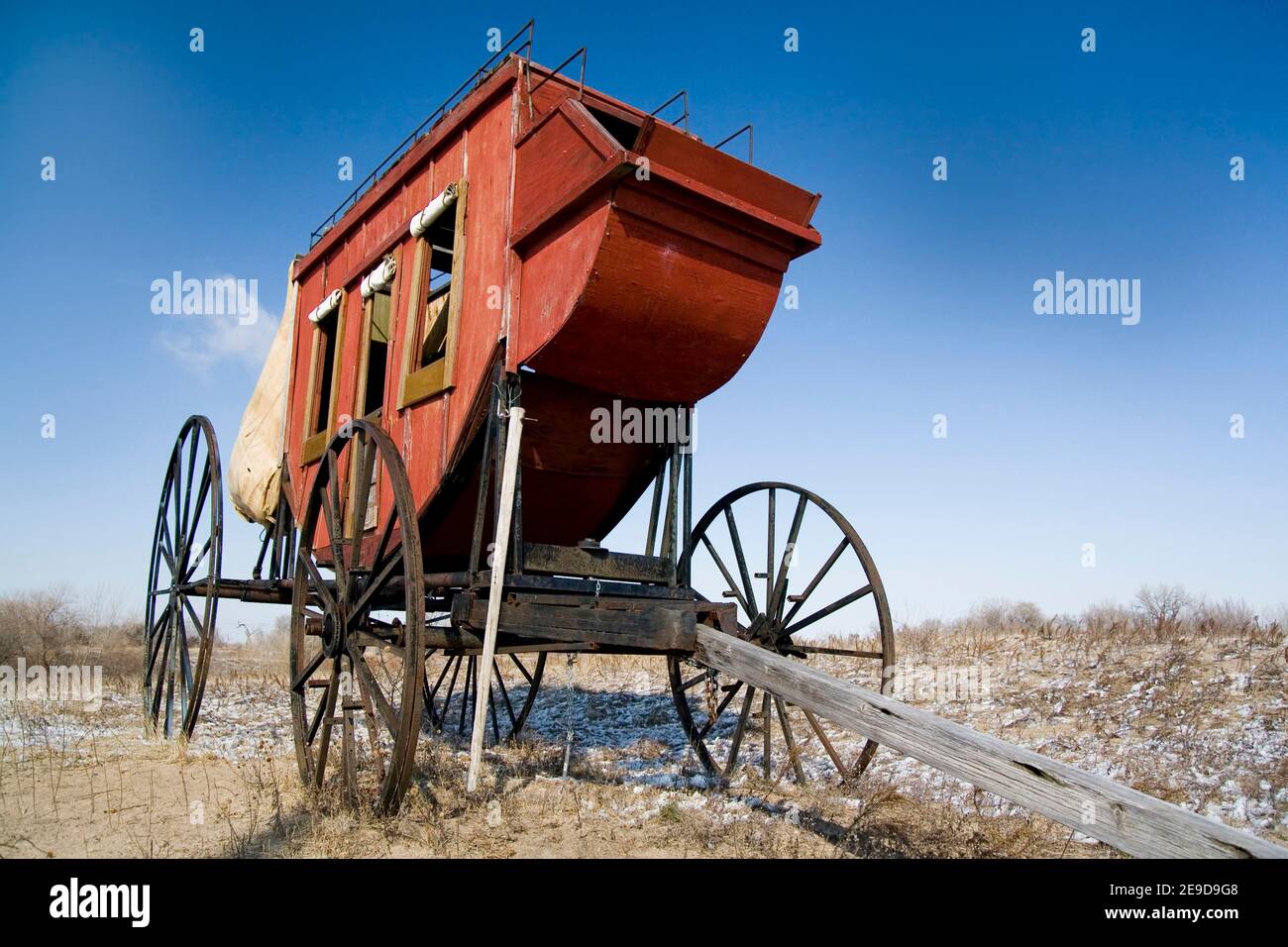 Kearney, Nebraska NE USA, Old Wagon sul sentiero Oregon vicino Fort Kearney Foto Stock