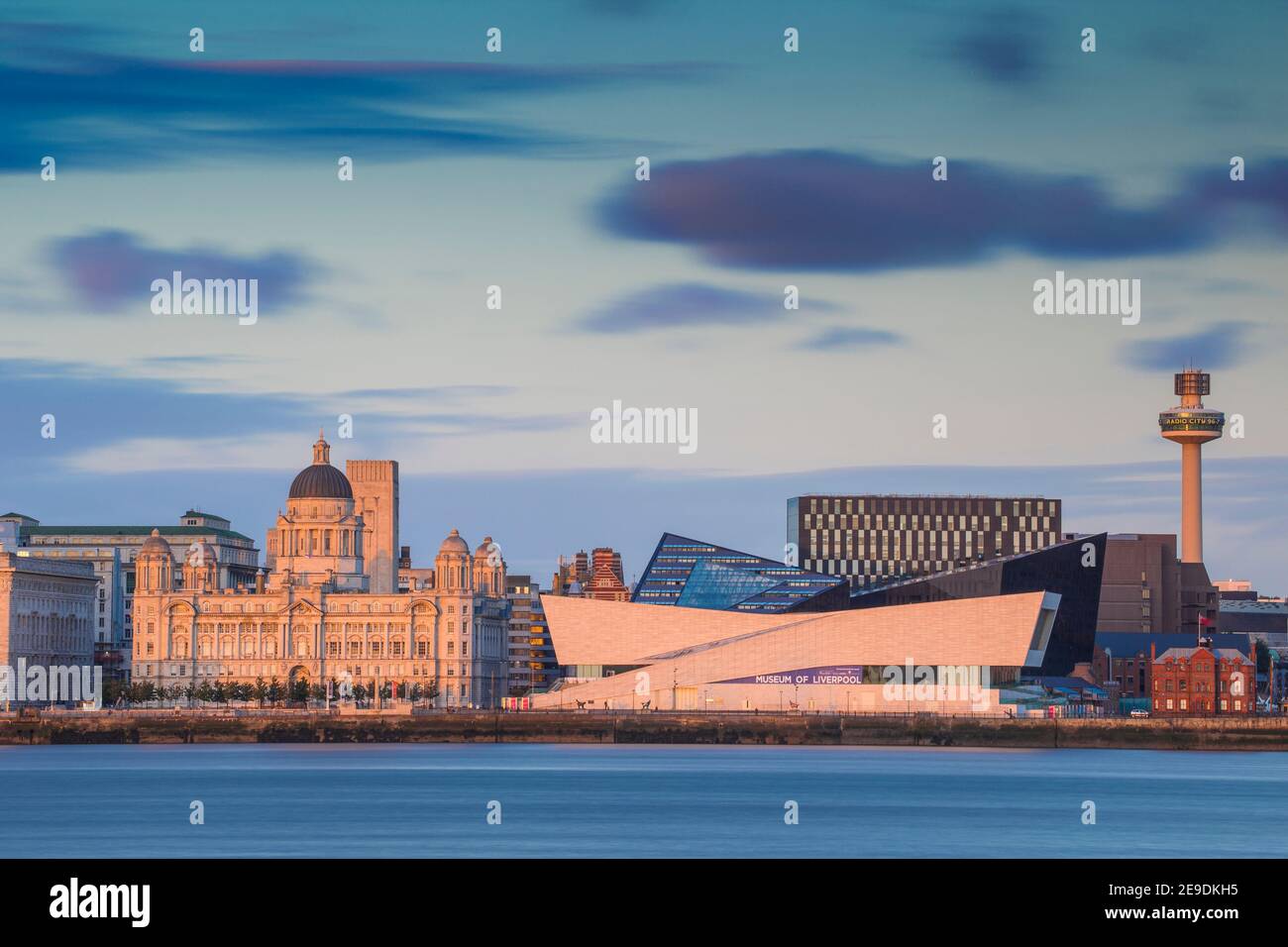Regno Unito, Inghilterra, Merseyside, Liverpool, vista sullo skyline di Liverpool Foto Stock