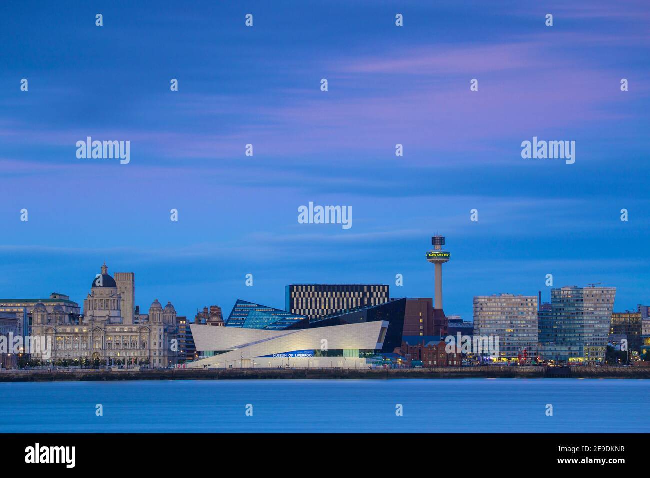 Regno Unito, Inghilterra, Merseyside, Liverpool, vista sullo skyline di Liverpool Foto Stock