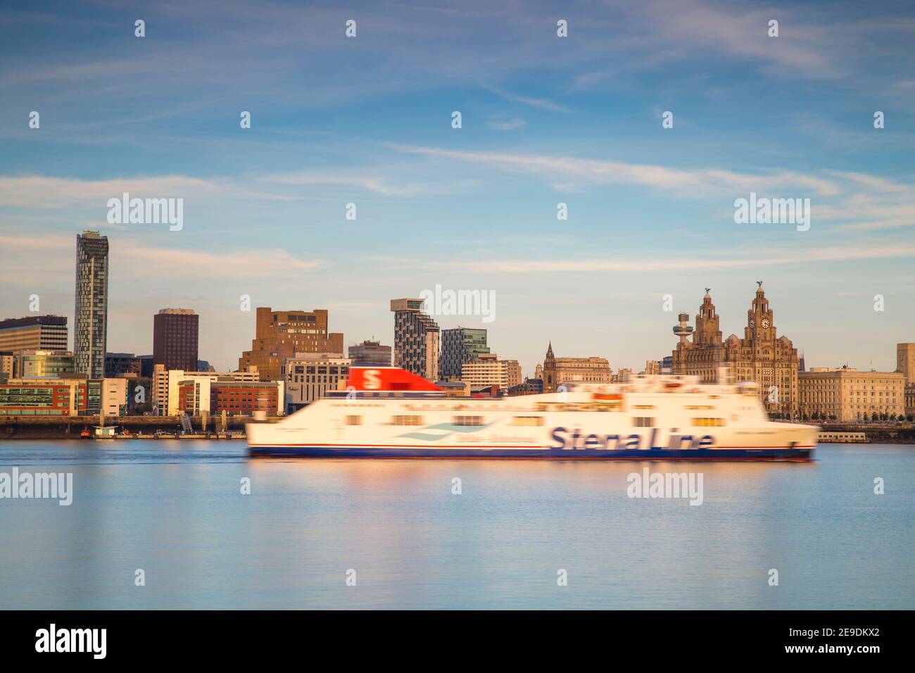 Regno Unito, Inghilterra, Merseyside, Liverpool, vista sullo skyline di Liverpool Foto Stock
