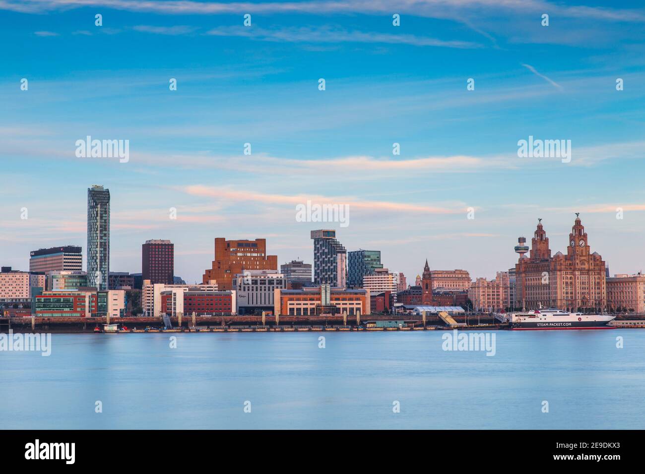 Regno Unito, Inghilterra, Merseyside, Liverpool, vista sullo skyline di Liverpool Foto Stock