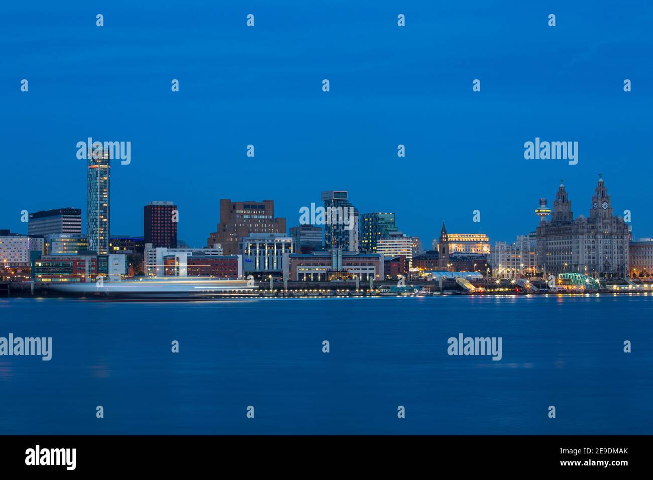 Regno Unito, Inghilterra, Merseyside, Liverpool, vista sullo skyline di Liverpool Foto Stock