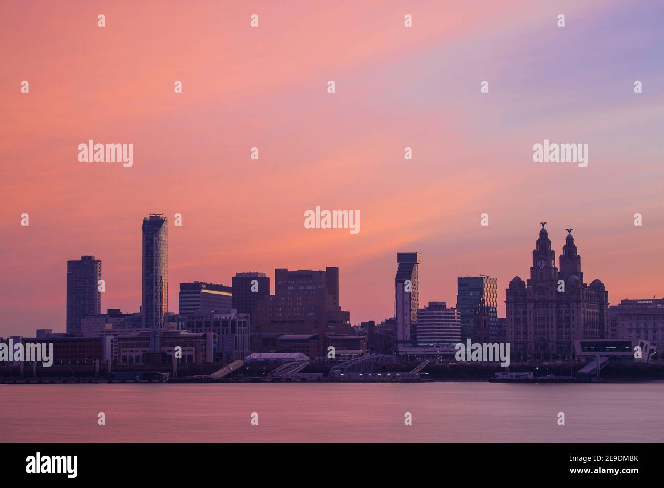 Regno Unito, Inghilterra, Merseyside, Liverpool, vista sullo skyline di Liverpool Foto Stock
