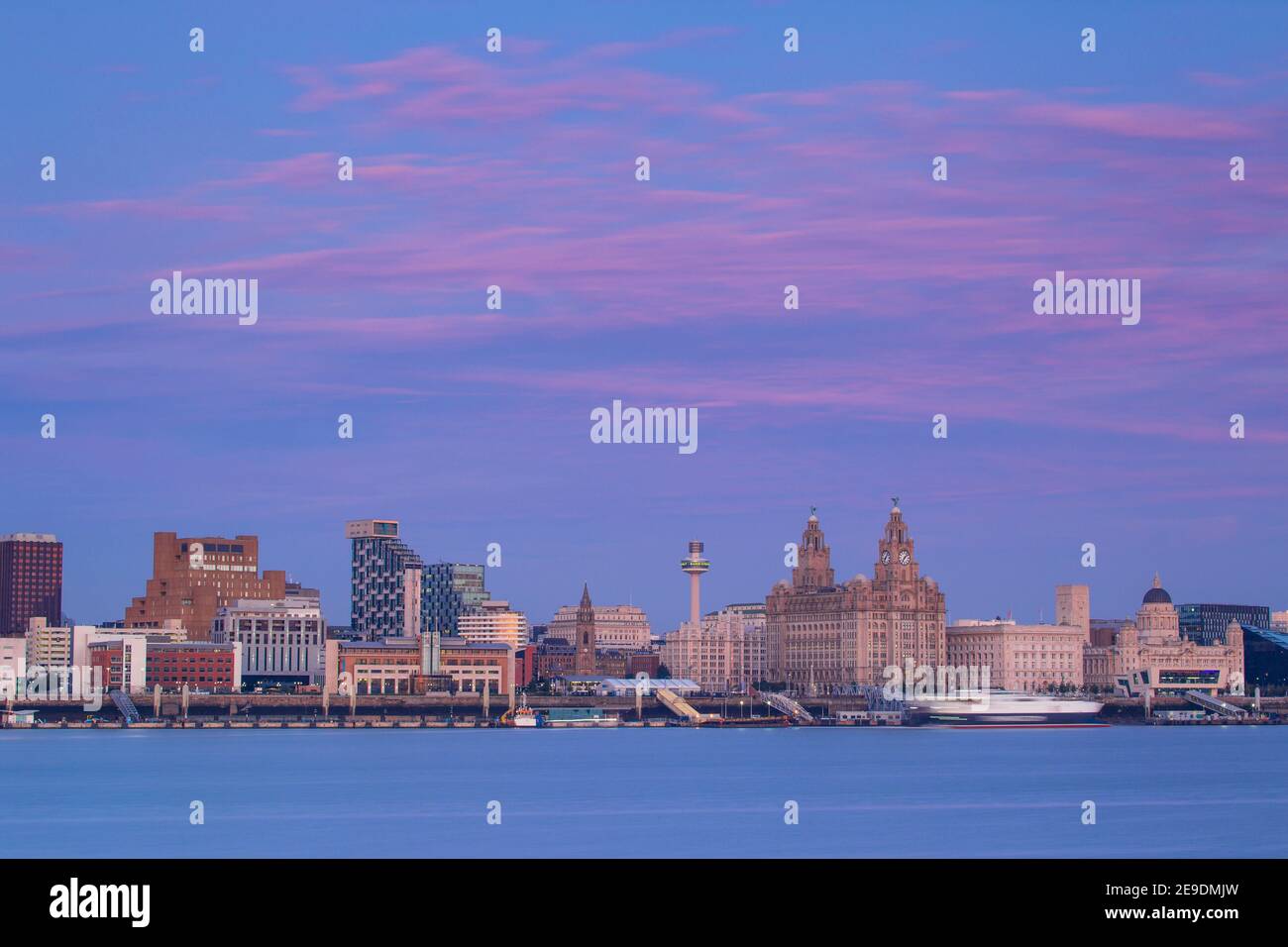 Regno Unito, Inghilterra, Merseyside, Liverpool, vista sullo skyline di Liverpool Foto Stock