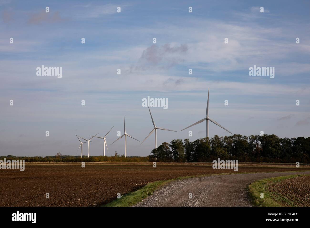 Turbine eoliche in riserve naturali nello Yorkshire Foto Stock