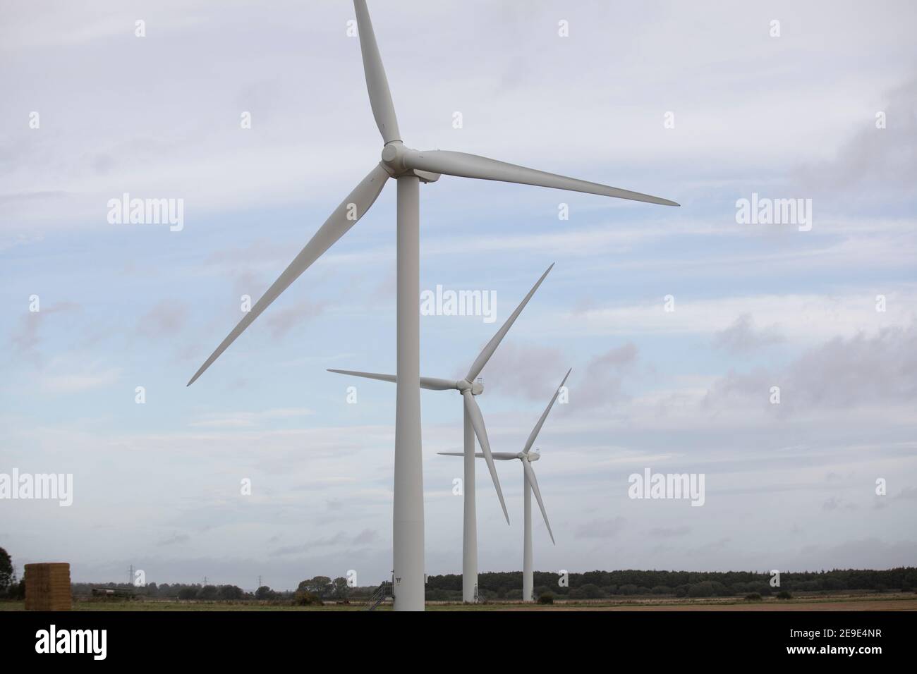 Turbine eoliche in riserve naturali nello Yorkshire Foto Stock