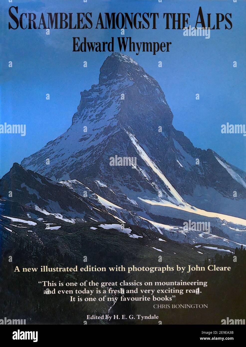 Libro di copertina "i crampi tra le Alpi" di Edward Whymper. Foto Stock