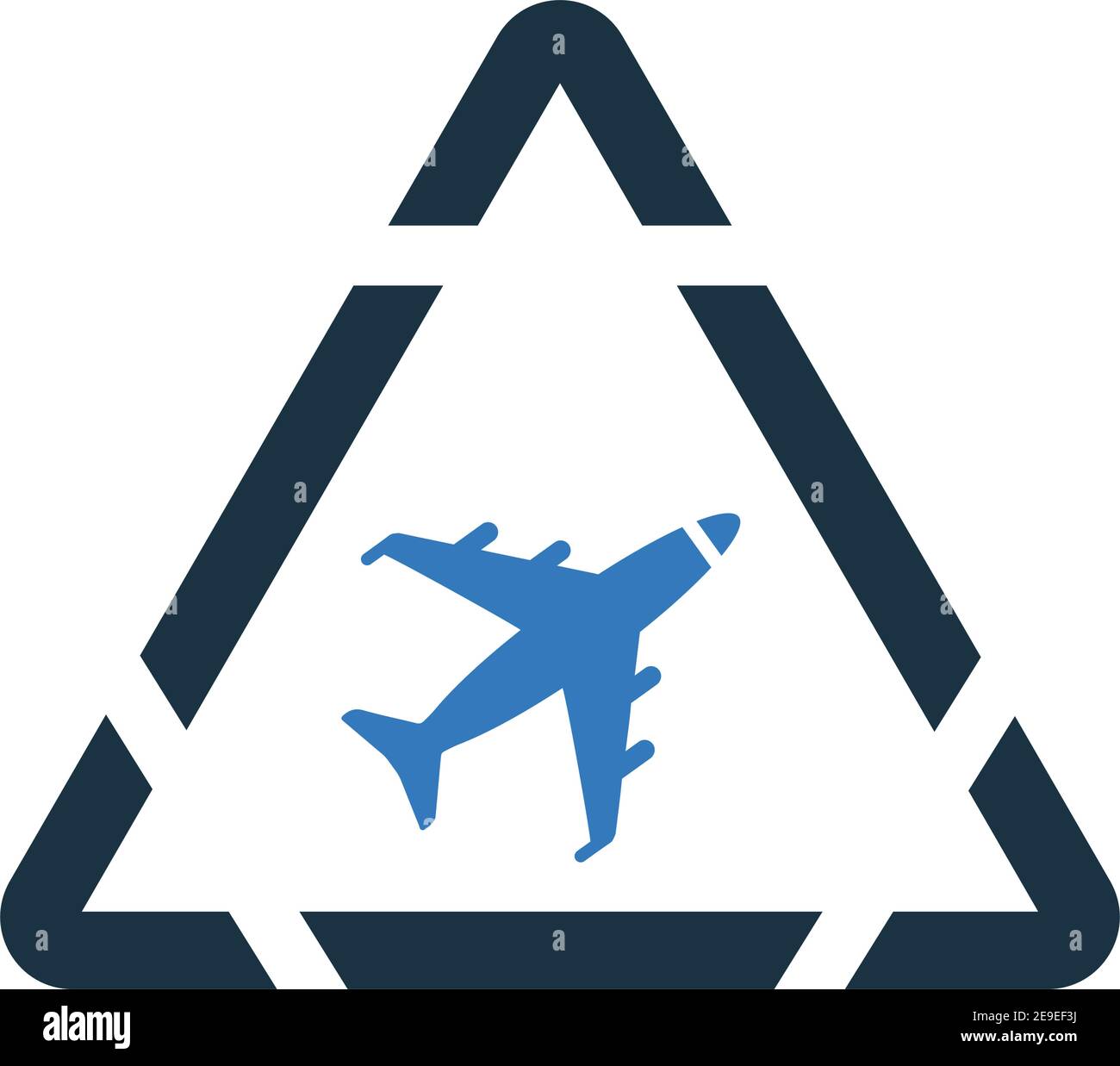 Icona attenzione, avvertenza, attenzione, pericolo aeroporto. Bel disegno e vettore completamente editabile per uso commerciale, file stampati e presentazioni, Prom Illustrazione Vettoriale