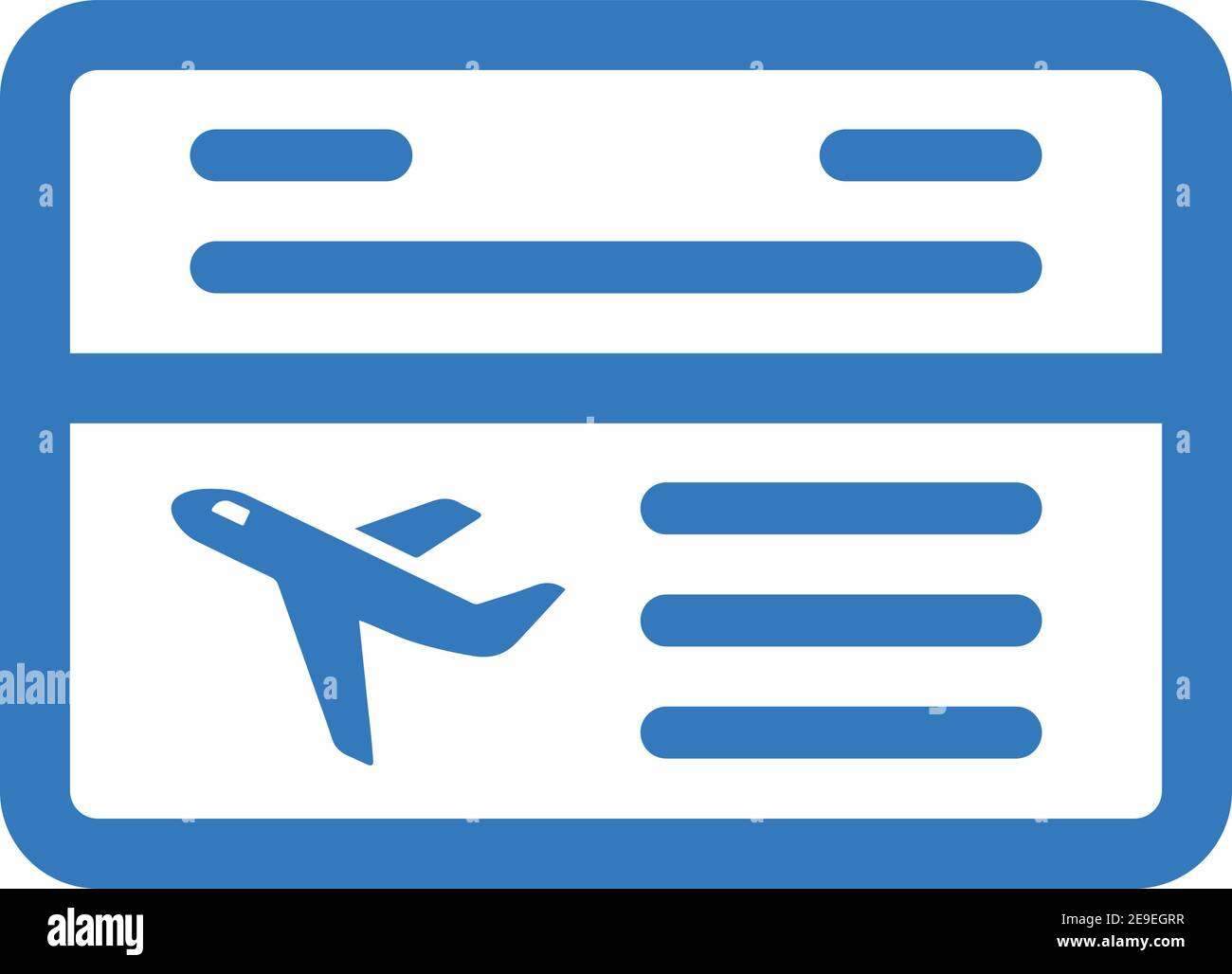 Icona viaggio, biglietto aereo. Bel disegno e vettore completamente editabile per uso commerciale, file stampati e presentazioni, materiali promozionali, web o. Illustrazione Vettoriale