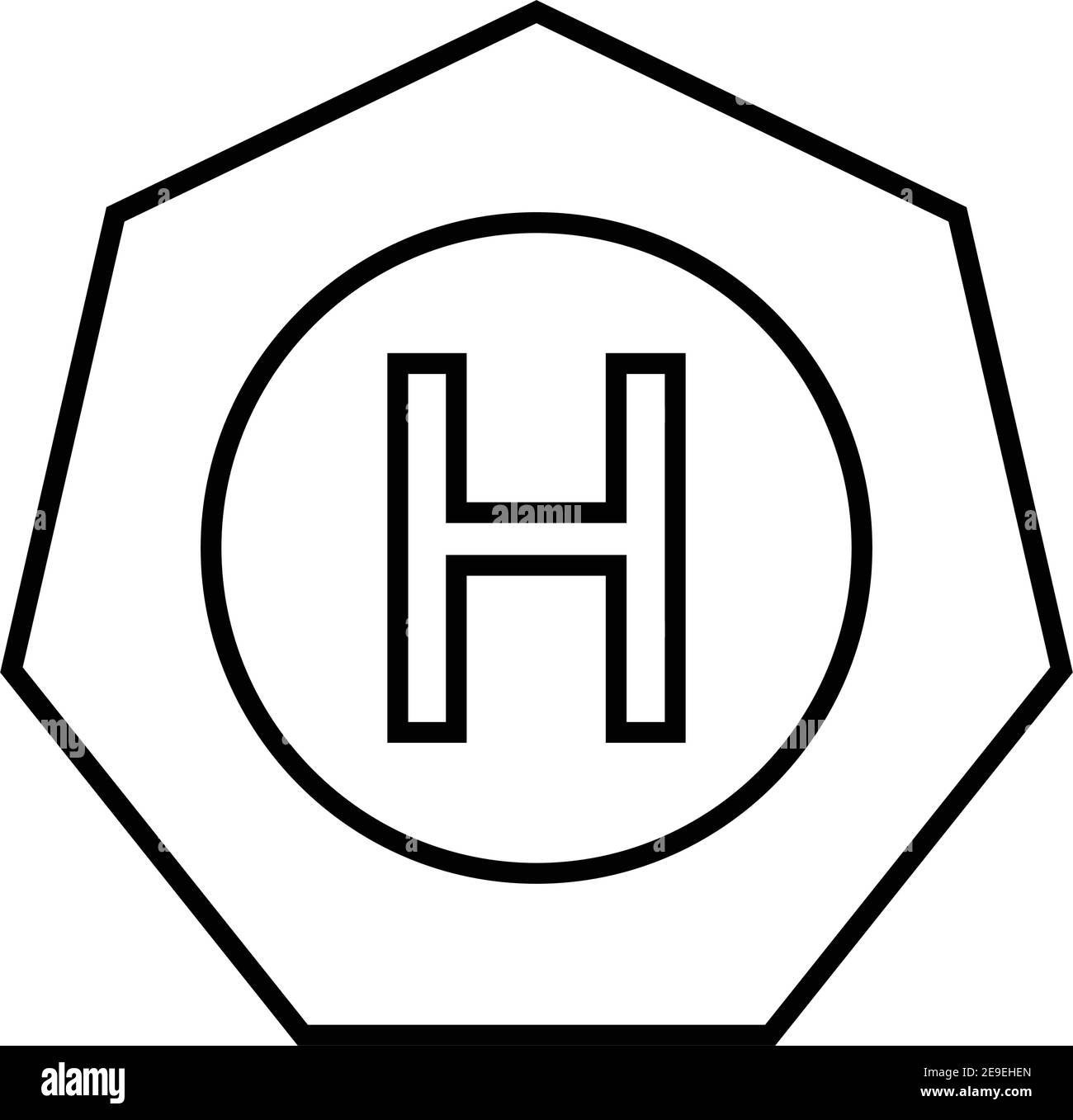 Icona segno ospedaliero - semplice illustrazione vettoriale per disegno grafico e web o per scopi commerciali. Illustrazione Vettoriale