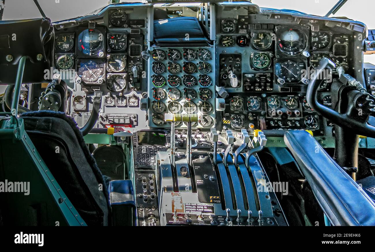 Aircraft Cockpit: Air Show, dover Air Force base, dover, DE. Foto Stock