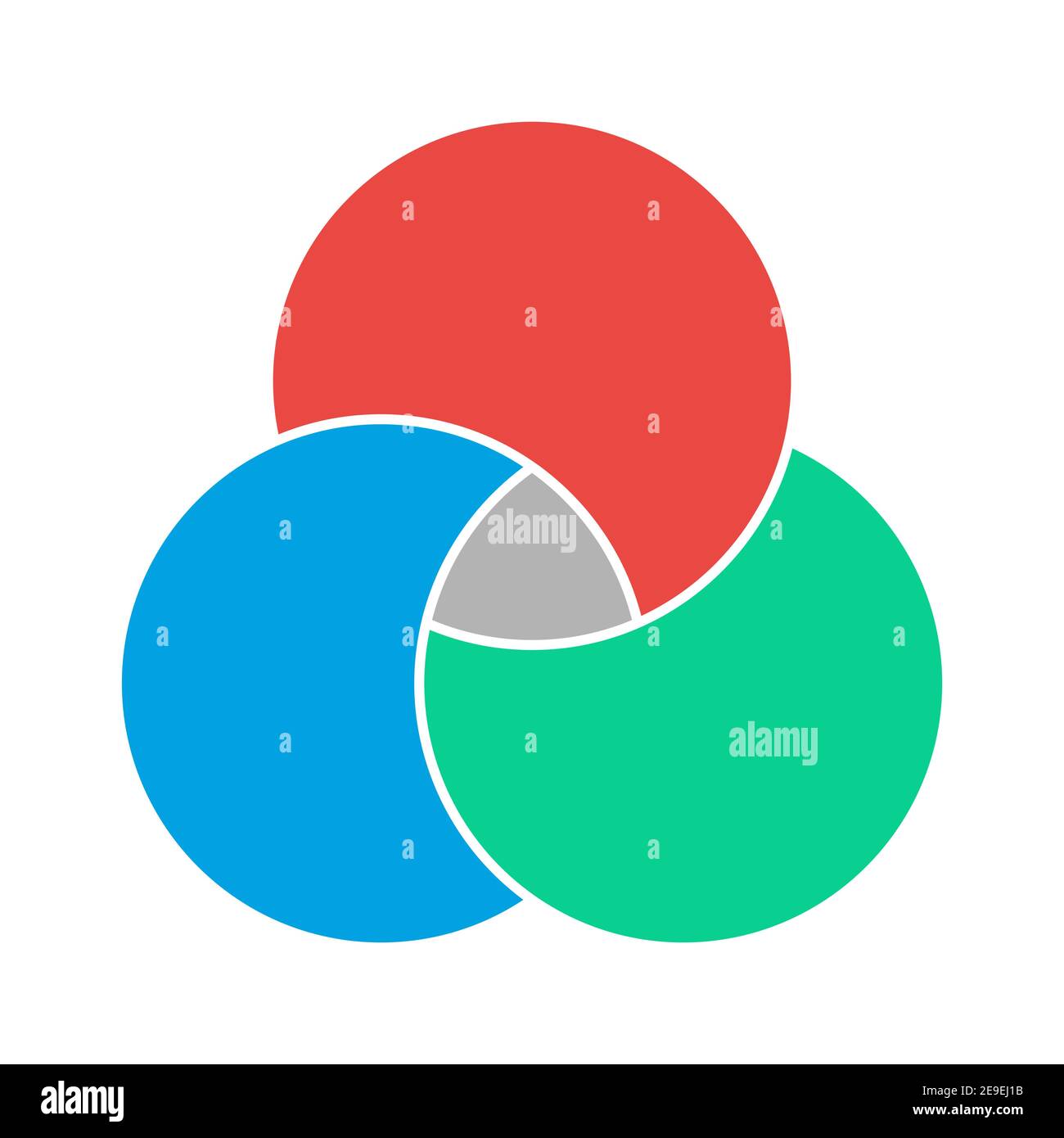 Vettore matematico diagramma Venn, spazio negativo, colore icona moderna - isolato su sfondo bianco . Illustrazione Vettoriale