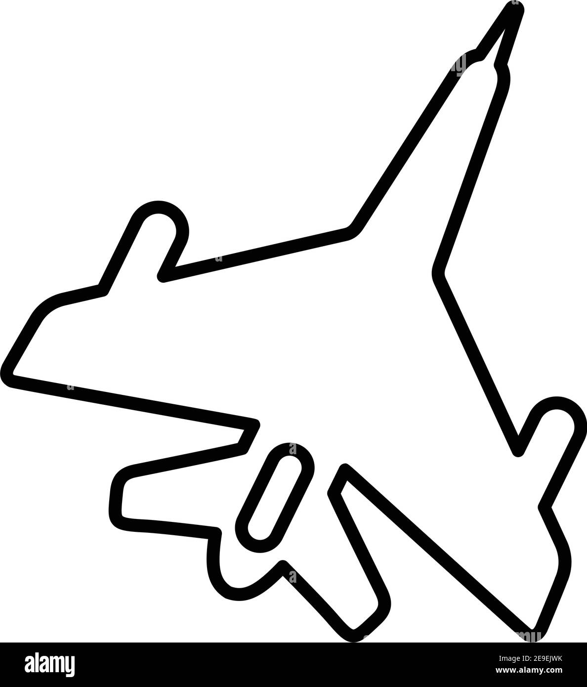 Air Force, jet plane, navy, velivolo militare - semplice illustrazione vettoriale per grafica e web design o scopi commerciali. Illustrazione Vettoriale