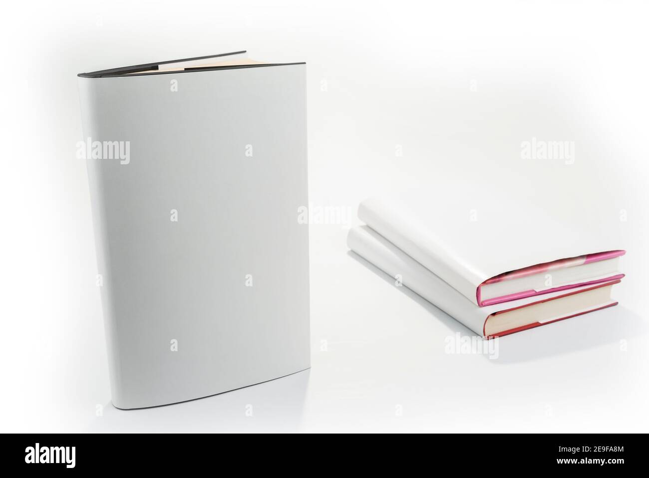Copertine del libro vuote per compilare il testo Foto Stock