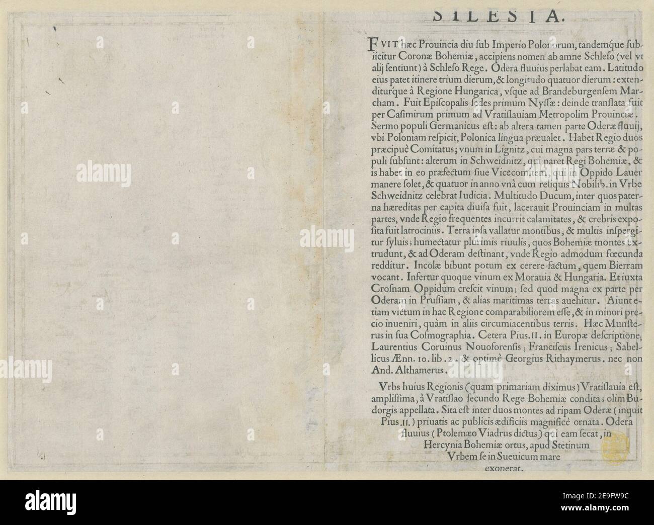 SILESIAE TYPUS autore Ortelius, Abraham 89.66. Luogo di pubblicazione: [Anversa] Editore: [Abraham Ortelius] Data di pubblicazione: [Tra il 1570 e il 1571.] Tipo di articolo: 1 mappa mezzo: Incisione su copperplate dimensioni: 27 x 37 cm ex proprietario: Giorgio III, Re di Gran Bretagna, 1738-1820 Foto Stock