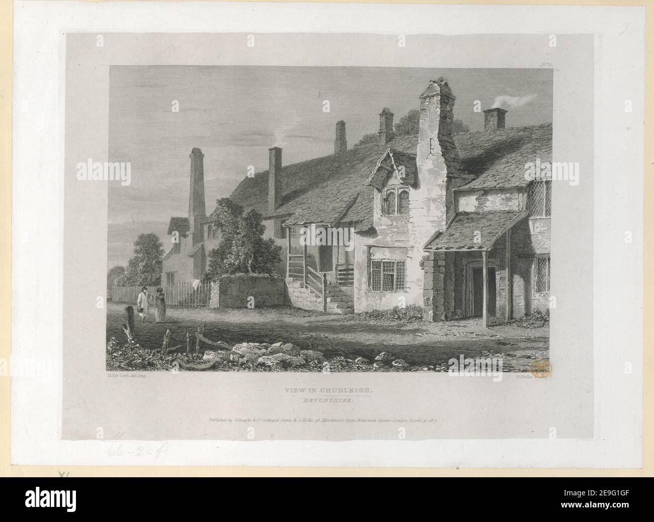 VISUALIZZA IN CHUDLEIGH DEVONSHIRE. Autore Hollis, George 11.66.2.F. Luogo di pubblicazione: [Londra] Editore: Pubblicato da Colnaghi , Co Cockspur Street , G. Hollis, 58 Marchmont Streeet, Brunswick Square, Londra, Data di pubblicazione: Dicembre 31 1817. Tipo articolo: 1 stampa mezzo: Incisione e incisione su chinino colleÃÅ dimensioni: Platemark 24.2 x 31.5 cm, su foglio 27.3 x 37 cm. Ex proprietario: George III, re di Gran Bretagna, 1738-1820 Foto Stock