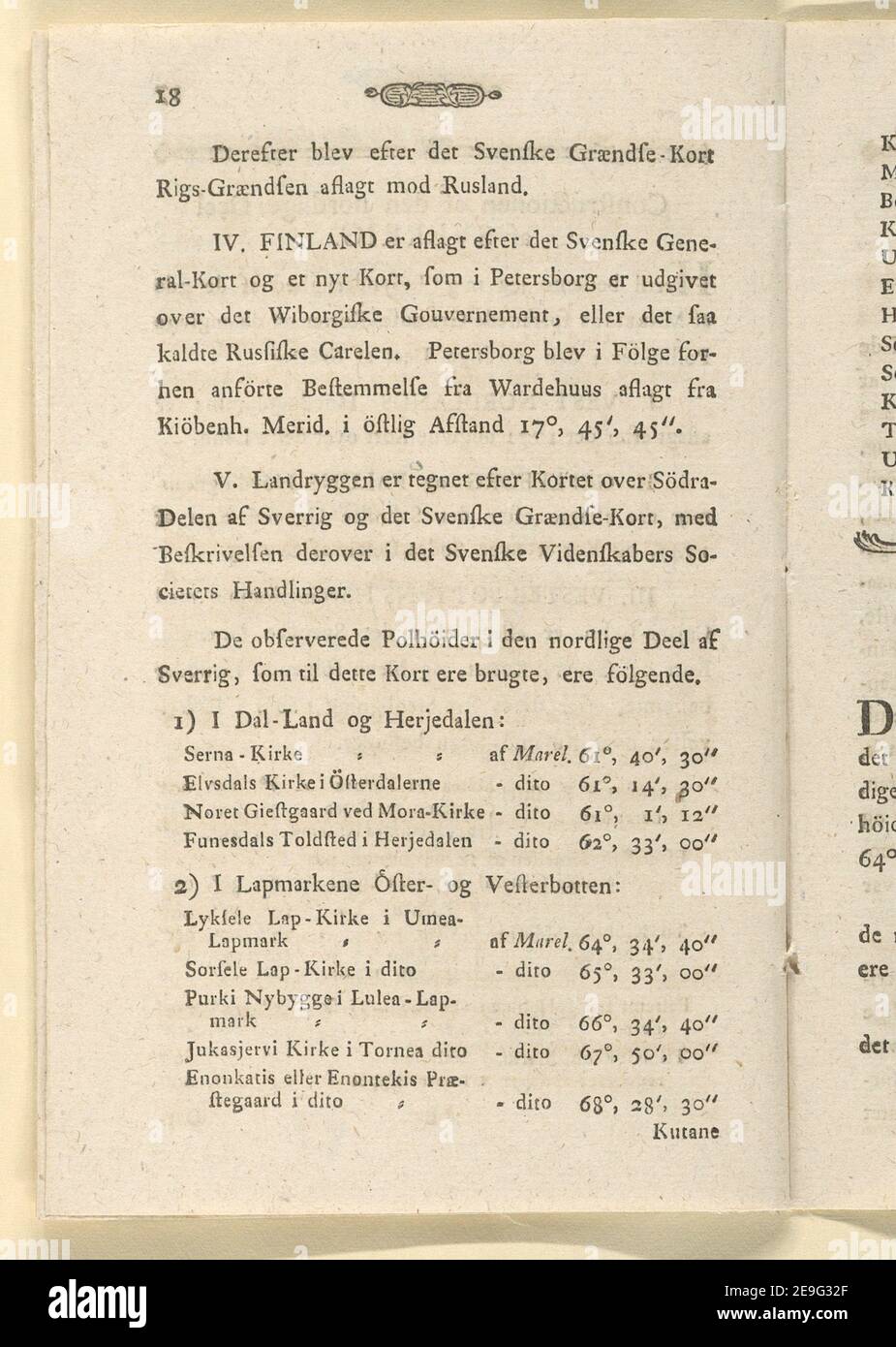 Forklaring sopra Constructionen af kortet sopra Scandinavien autore Pontopidan, Christian Jochum 111.19.b. Luogo di pubblicazione: KioÃàbenhavn Editore: Trykt hos Johan Rudolph Thiele, Data di pubblicazione: 1782. Tipo articolo: 12 fogli [24 pagine] Medium: Letterpress dimensioni: 18.4 x 10.7 cm (8¬∫) ex proprietario: George III, Re di Gran Bretagna, 1738-1820 Foto Stock