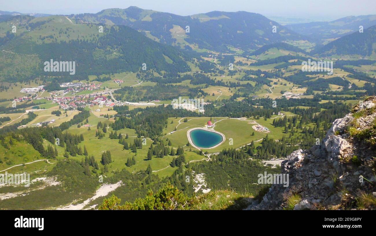 Vista dall'iseler joch in baviera germania Foto Stock