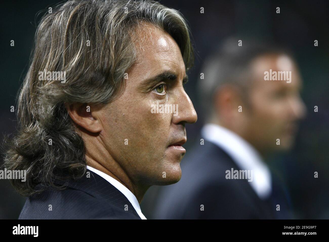 L'allenatore di Inter Milan Roberto Mancini durante la UEFA Champions League - Gruppo B - Inter Milan vs FC Bayern Munchen, Italia, il 27 settembre 2006. Bayern ha vinto 2-0. Foto di Christian Liegi/ABACAPRESS.COM Foto Stock