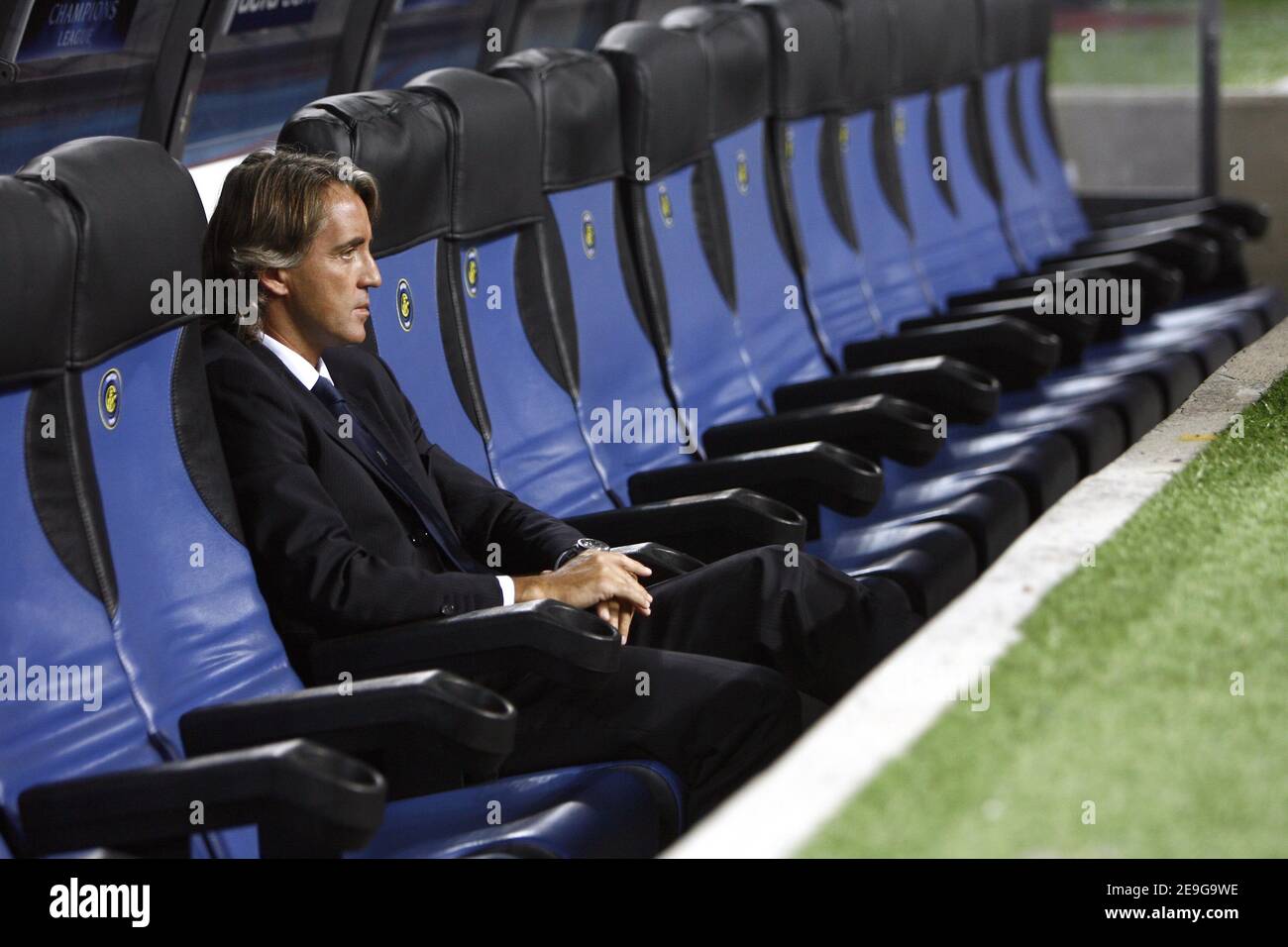 L'allenatore di Inter Milan Roberto Mancini durante la UEFA Champions League - Gruppo B - Inter Milan vs FC Bayern Munchen, Italia, il 27 settembre 2006. Bayern ha vinto 2-0. Foto di Christian Liegi/ABACAPRESS.COM Foto Stock