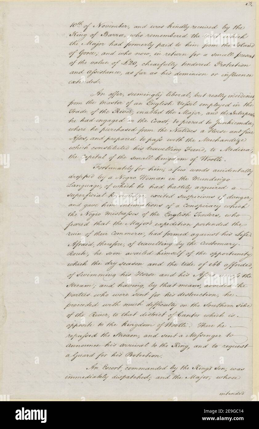 SCHIZZO della parte settentrionale DELL'AFRICA autore Rennell, J. 117.24.1.b-F.. Luogo di pubblicazione: [London] Editore: Pubblicato secondo l'atto del Parlamento da James Rennell, 27 marzo 1790., Data di pubblicazione: [Tra il 1790 e il 1792.] Tipo articolo: 1 mappa dimensioni: 32 x 51 cm + supporti aggiuntivi: 1 opuscolo (17 pagine; 38 x 24 cm) + 1 lettera ([3] pagine ; 22 18 cm) ex proprietario: Giorgio III, Re di Gran Bretagna, 1738-1820 Foto Stock