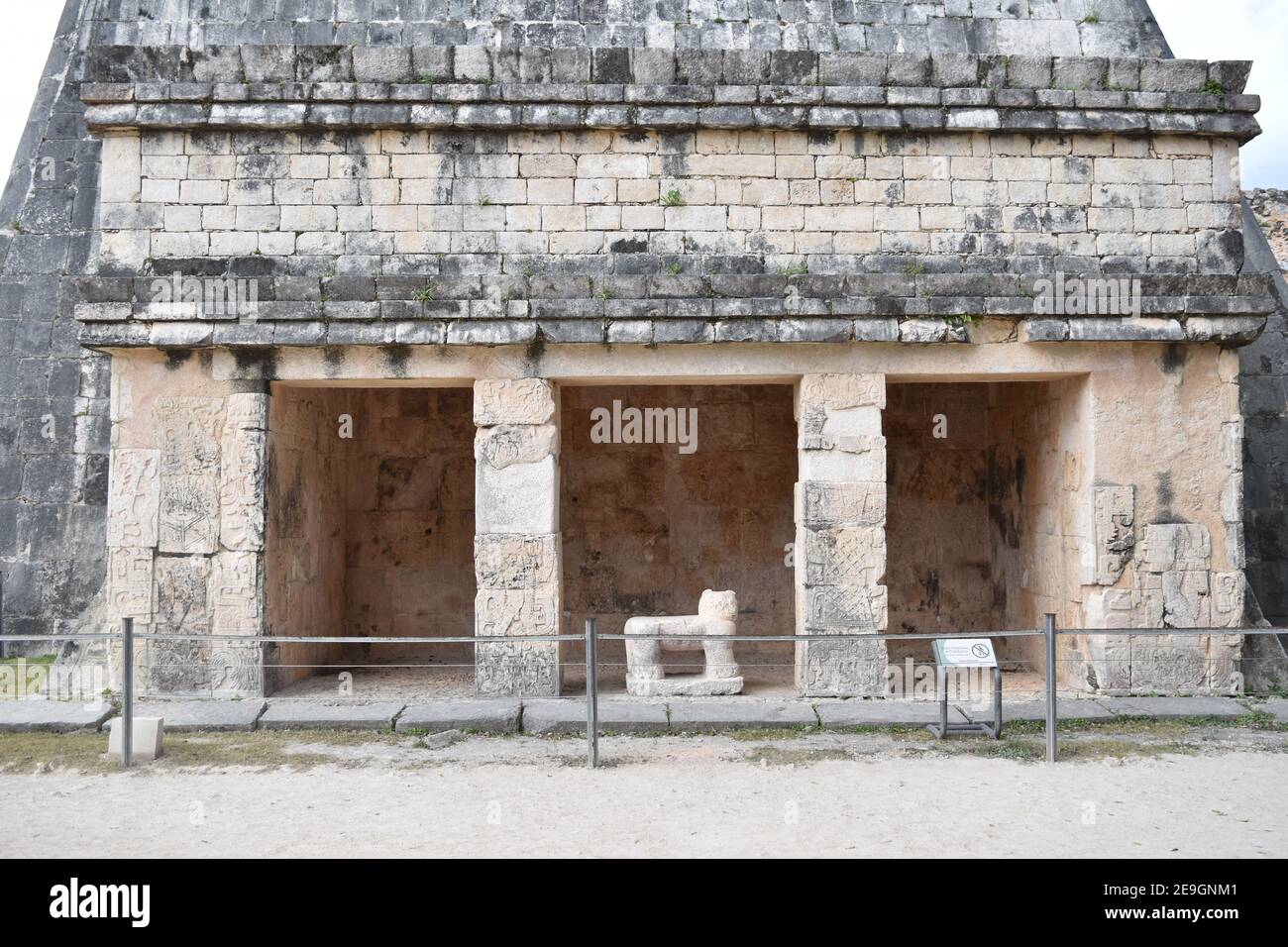 Il Tempio della Giaguaro, Chichen Itza, Yucatan, Messico Foto Stock