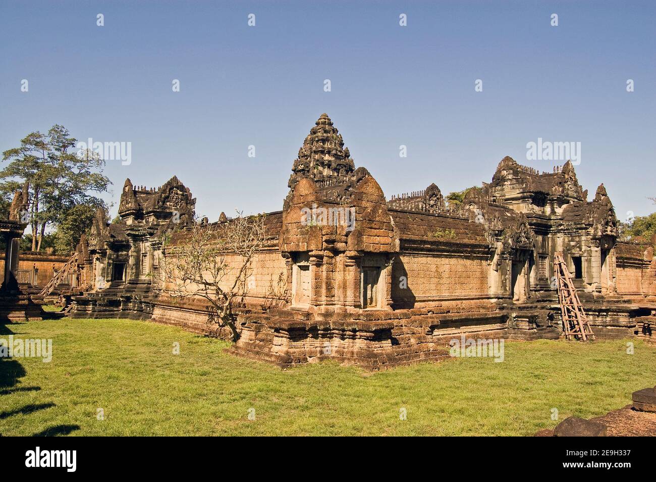 Vista dell'antico tempio Khmer di Banteay Samre. Parte del complesso Angkor a Siem Reap, Cambogia. Antico tempio, centinaia di anni. Foto Stock