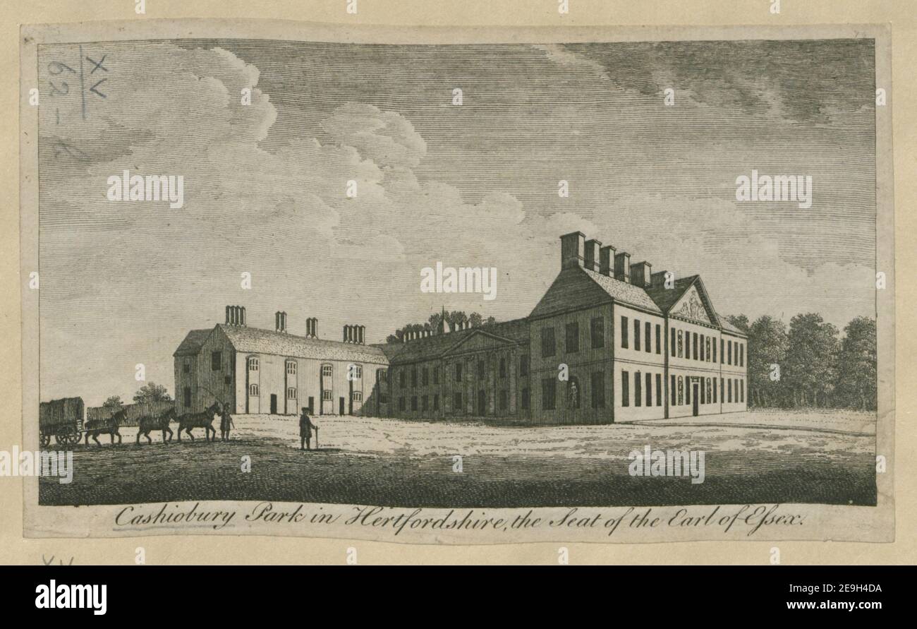 Cashiobury Park in Hertfordshire, la sede del conte di Essex. Informazioni visive: Titolo: Cashiobury Park in Hertfordshire, la sede del conte di Essex. 15.62.b. Luogo di pubblicazione: [London] Editore: [Stampato per R. Goadby; e venduto da J. Towers, al n. 111, in Fore-Street, vicino a Cripplegate; e da R. Baldwin, n. 47, in Pater-Noster-Row]., Data di pubblicazione: [1774] tipo di articolo: 1 stampa mezzo: Incisione dimensioni: Foglio 11.4 x 19.4 cm ex proprietario: Giorgio III, re di Gran Bretagna, 1738-1820 Foto Stock