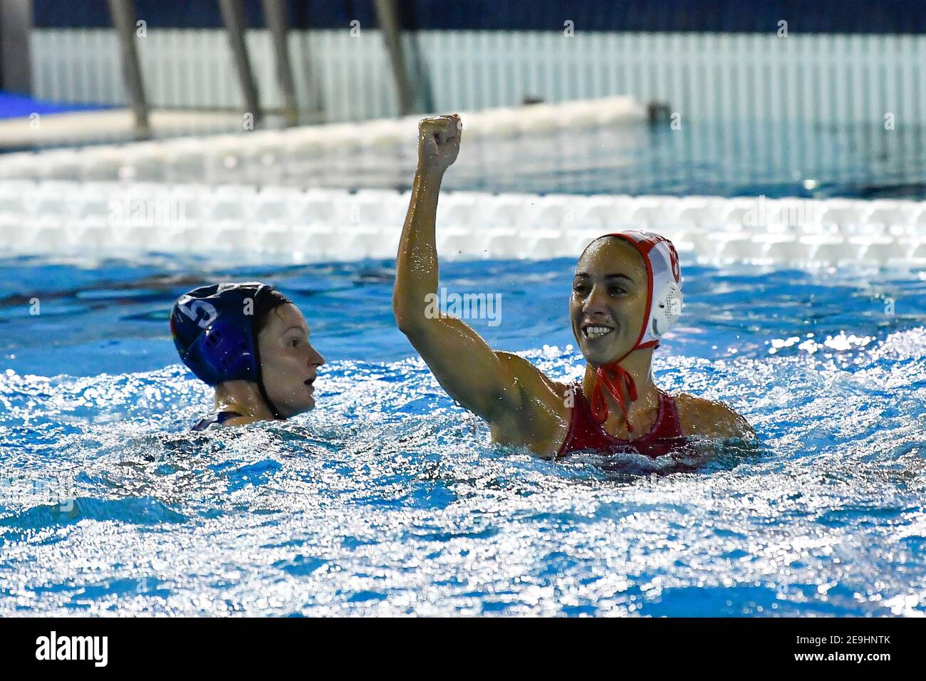 Lido di Ostia, Italia. 04Feb 2021. OLYMPIACOS-ANTENNA PLEBISCITO PADOVA 10-7EURO LEAGUE - Preliminary Round - Girone C. (Photo by Domenico Cippitelli/Pacific Press) Credit: Pacific Press Media Production Corp./Alamy Live News Foto Stock