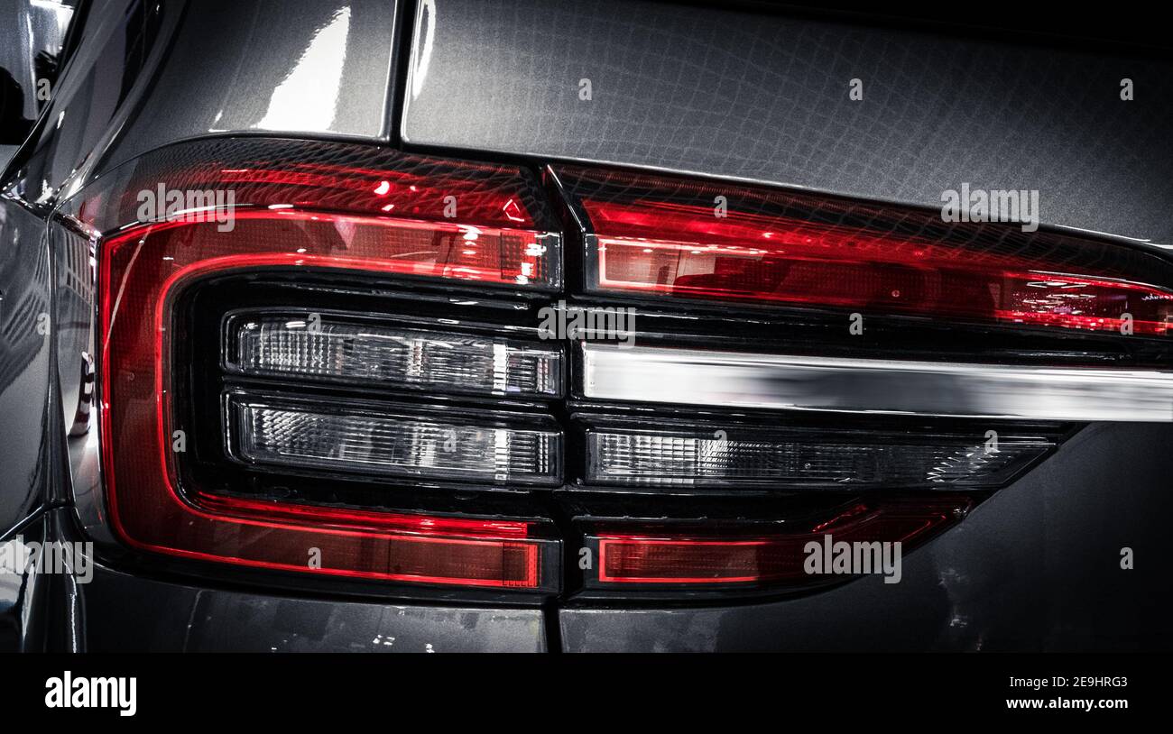 luce di arresto retroilluminazione auto, primo piano Foto Stock