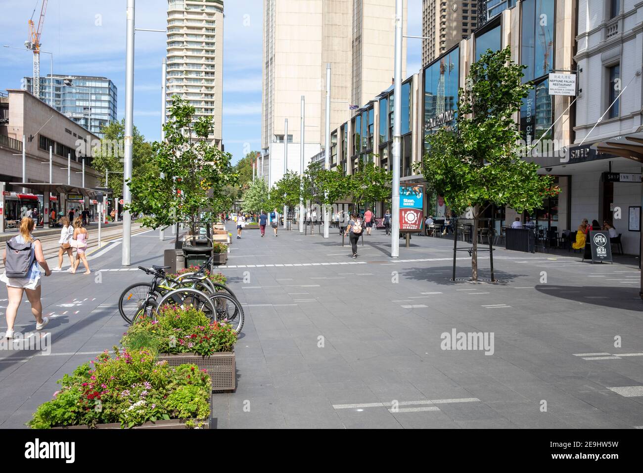 Area di Circular Quay presso Alfred Street nella città di Sydney Centro, NSW, Australia Foto Stock