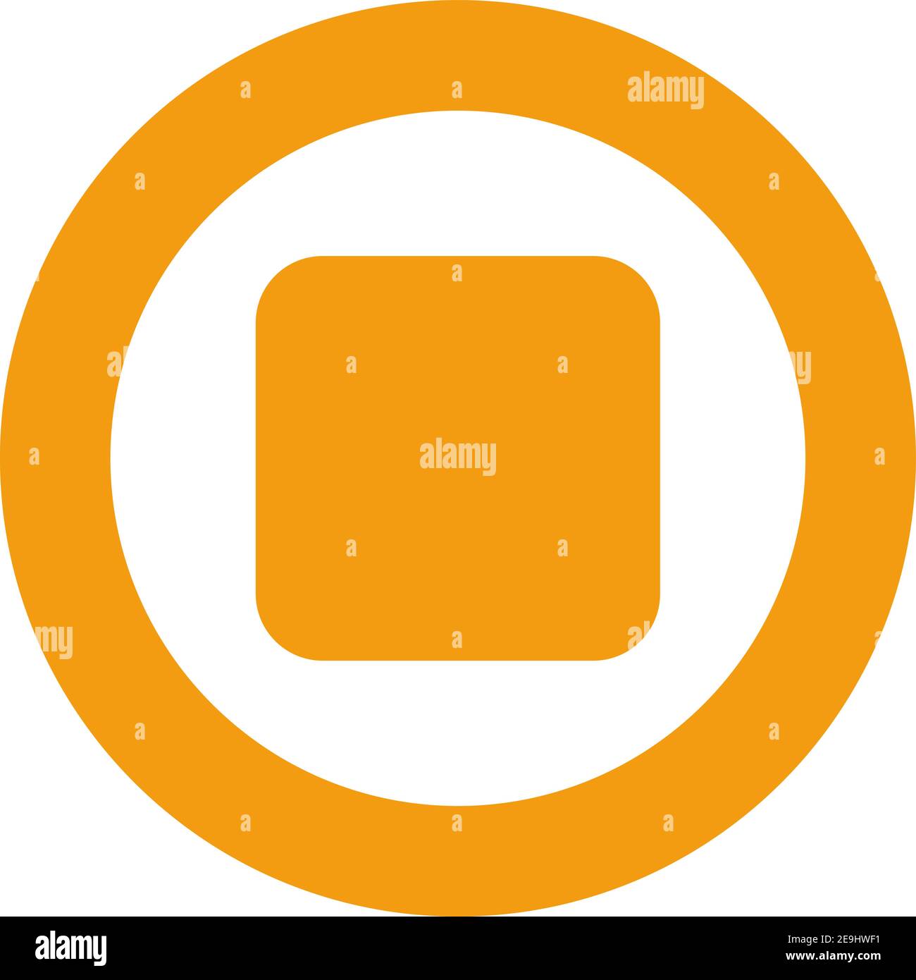 Pulsante Stop, illustrazione, vettore su sfondo bianco. Illustrazione Vettoriale
