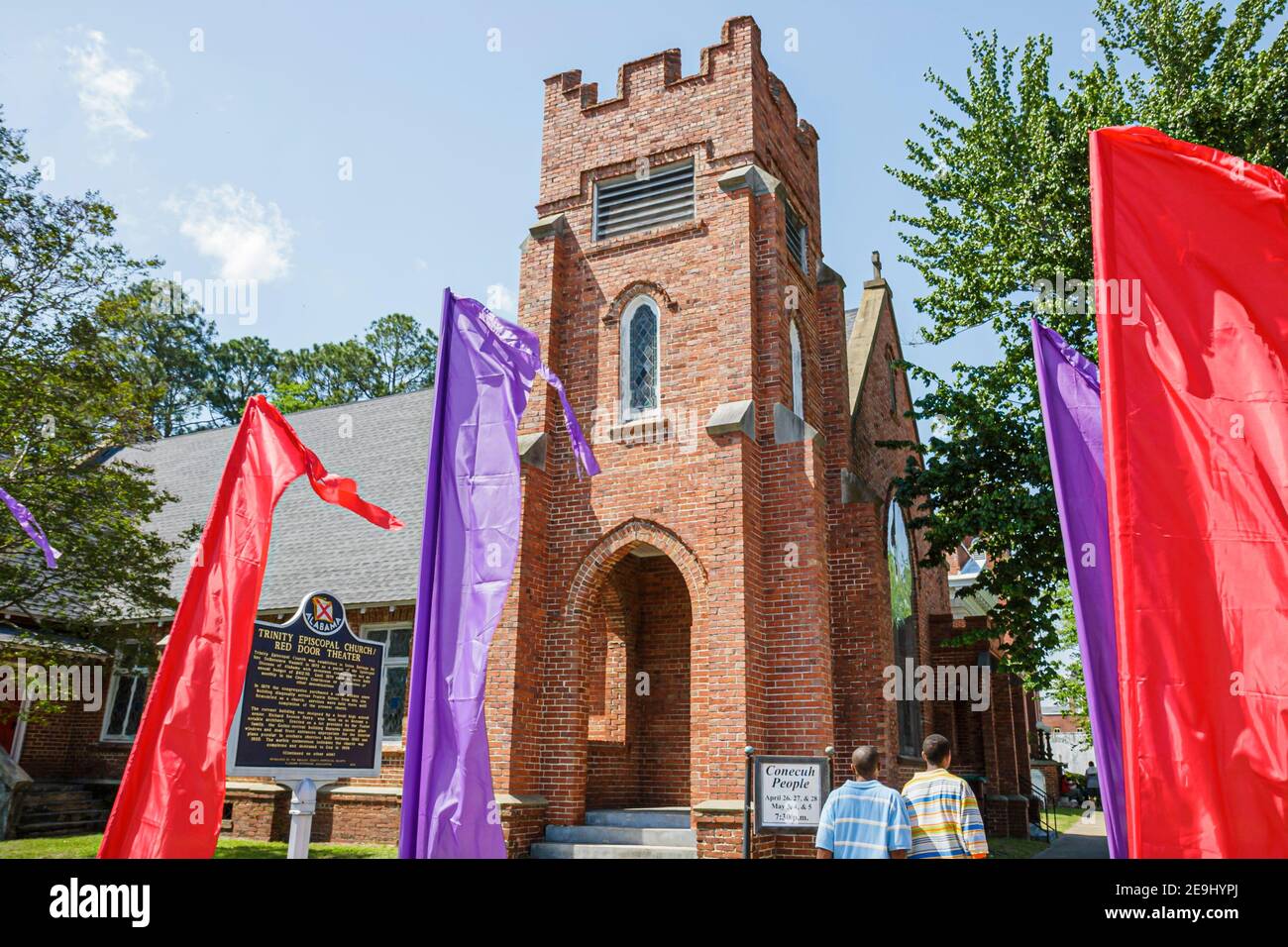 Alabama Union Springs Prairie Street Teatro Red Door, ex Trinity Episcopal Church, Foto Stock