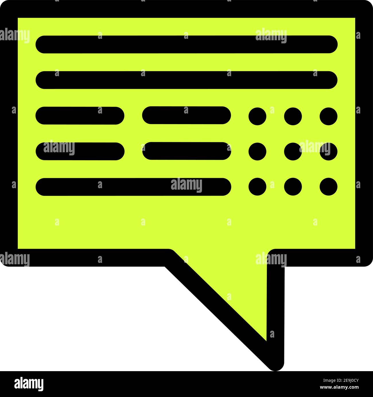 Notifica di testo verde chiaro, illustrazione, vettore su sfondo bianco. Illustrazione Vettoriale