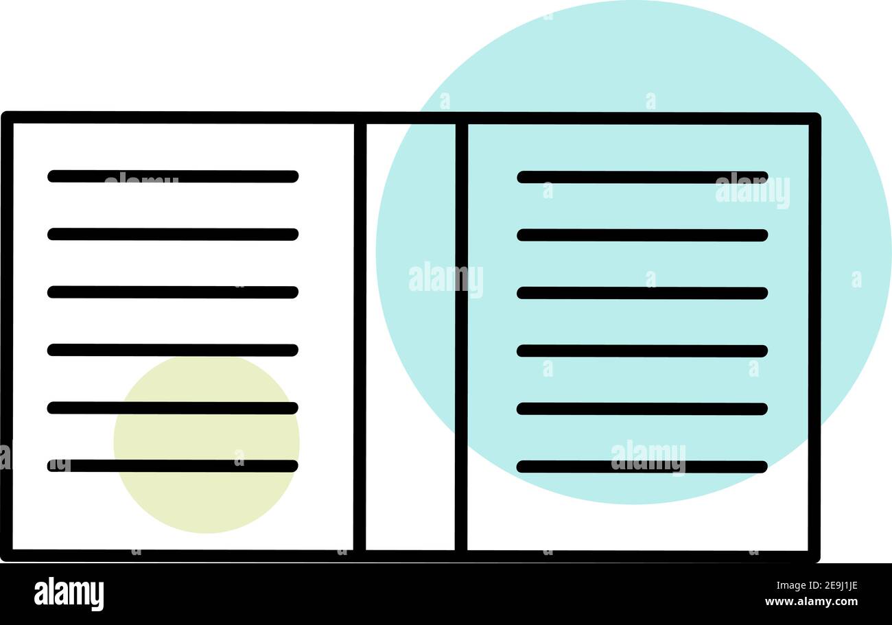 Notebook blu, illustrazione vettore su sfondo bianco. Illustrazione Vettoriale