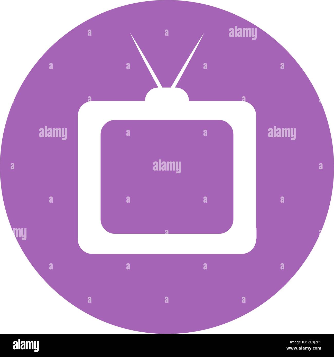 Vecchia TV, illustrazione vettore su sfondo bianco. Illustrazione Vettoriale