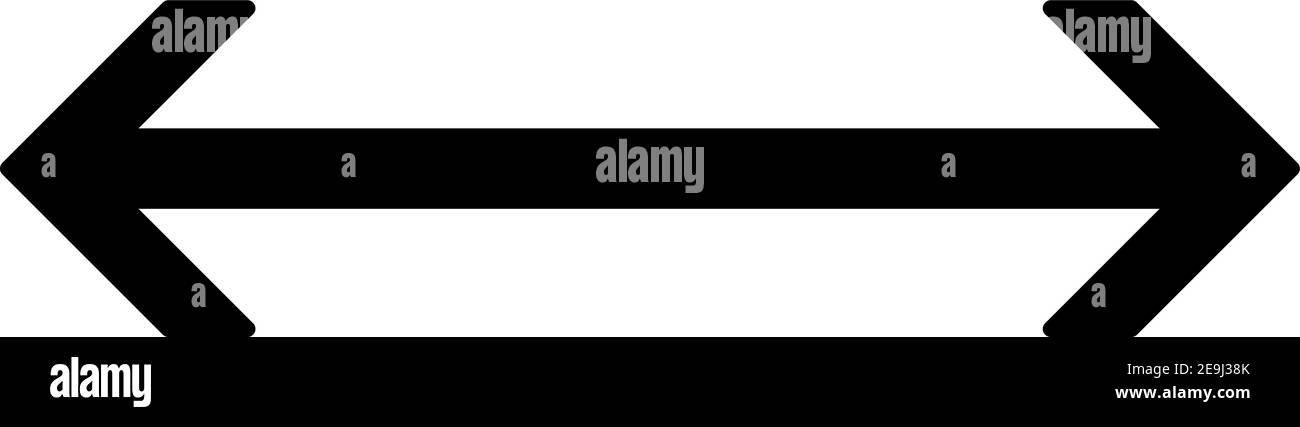 Frecce nere minime, illustrazione, vettore su sfondo bianco. Illustrazione Vettoriale