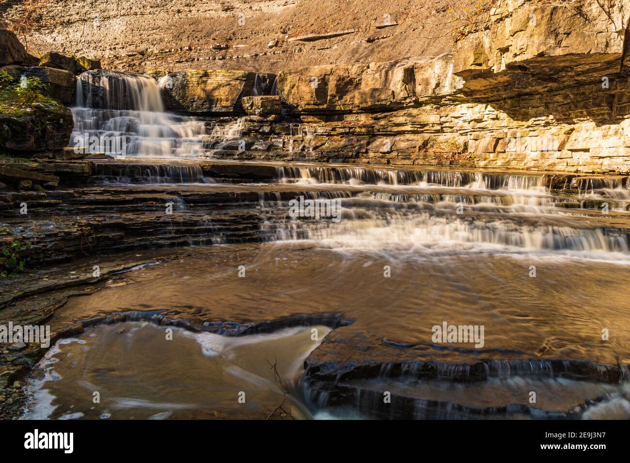 Rockway Falls Conservation Area sedici miglia Creek Lincoln Ontario Canada In inverno Foto Stock