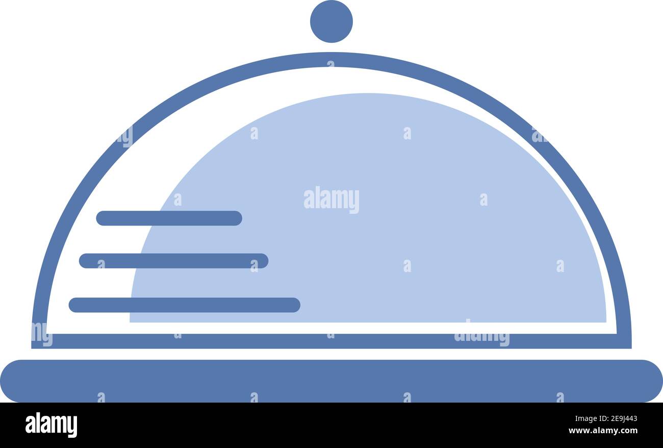 Piatto con coperchio, illustrazione, vettore su sfondo bianco. Illustrazione Vettoriale