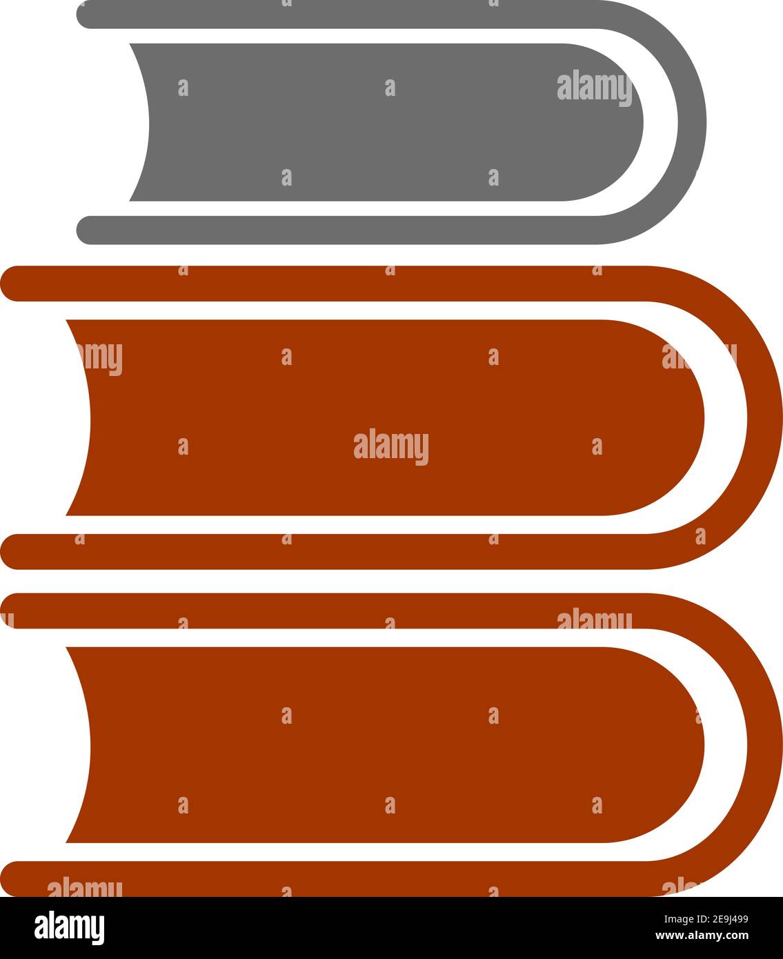 Tre libri, illustrazione, vettore su sfondo bianco. Illustrazione Vettoriale