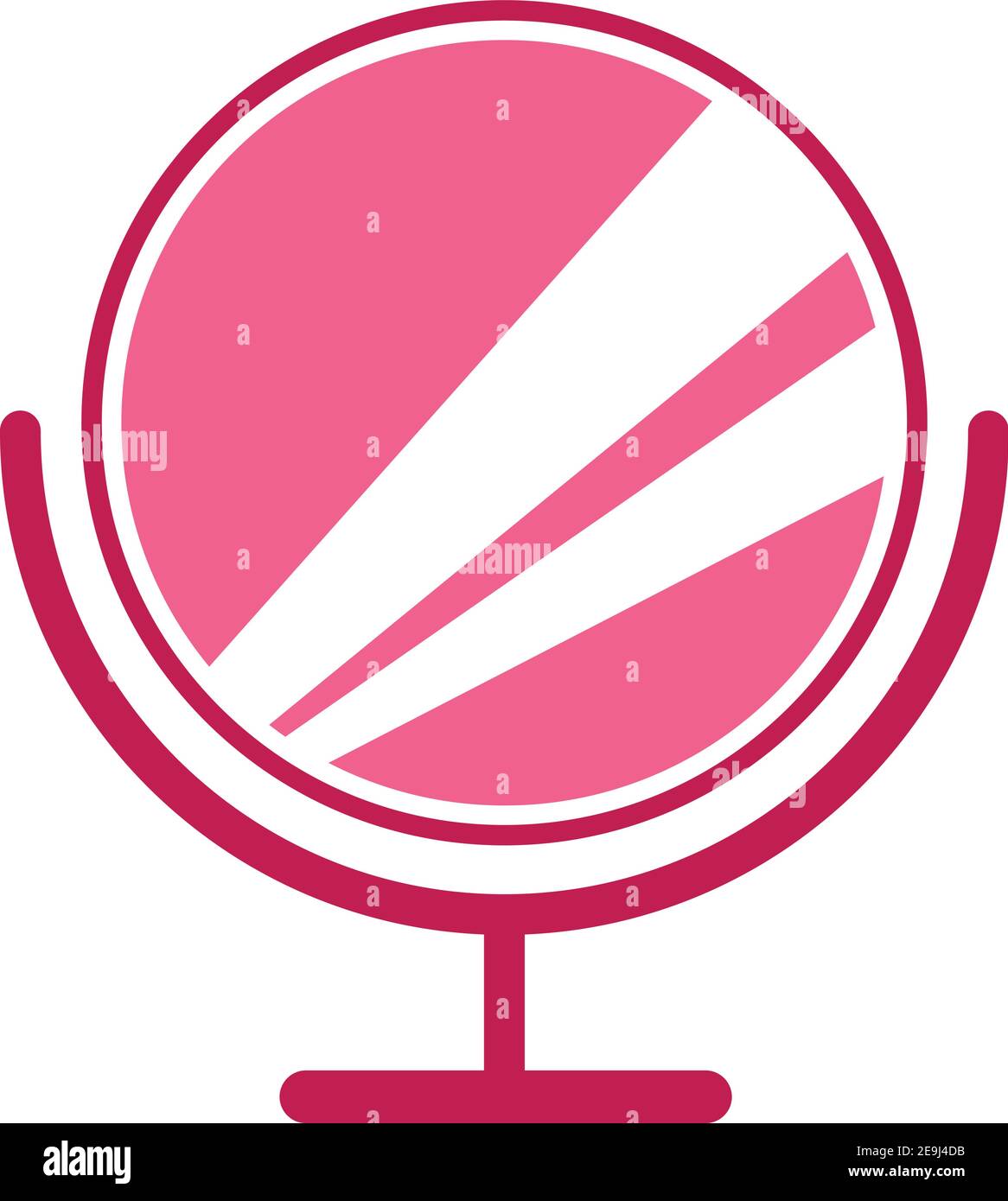 Specchio di rosa, illustrazione vettore su sfondo bianco. Illustrazione Vettoriale