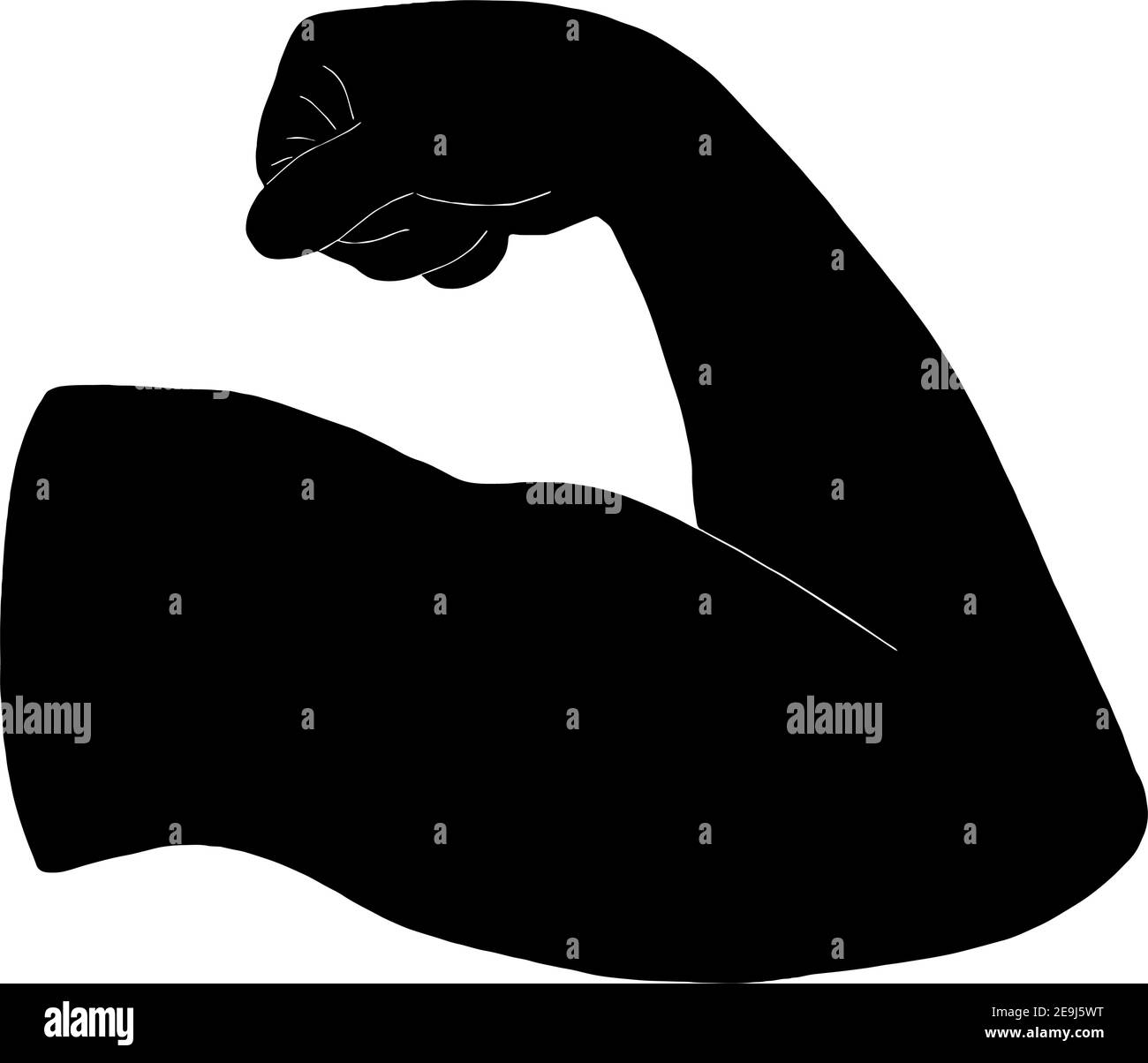 Silhouette del braccio muscolare Illustrazione Vettoriale