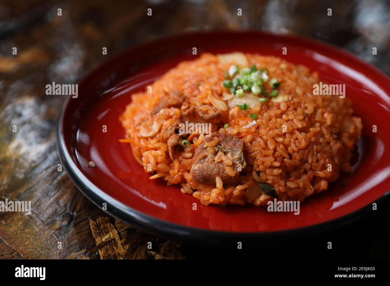 Kimchi riso fritto cibo coreano Foto Stock