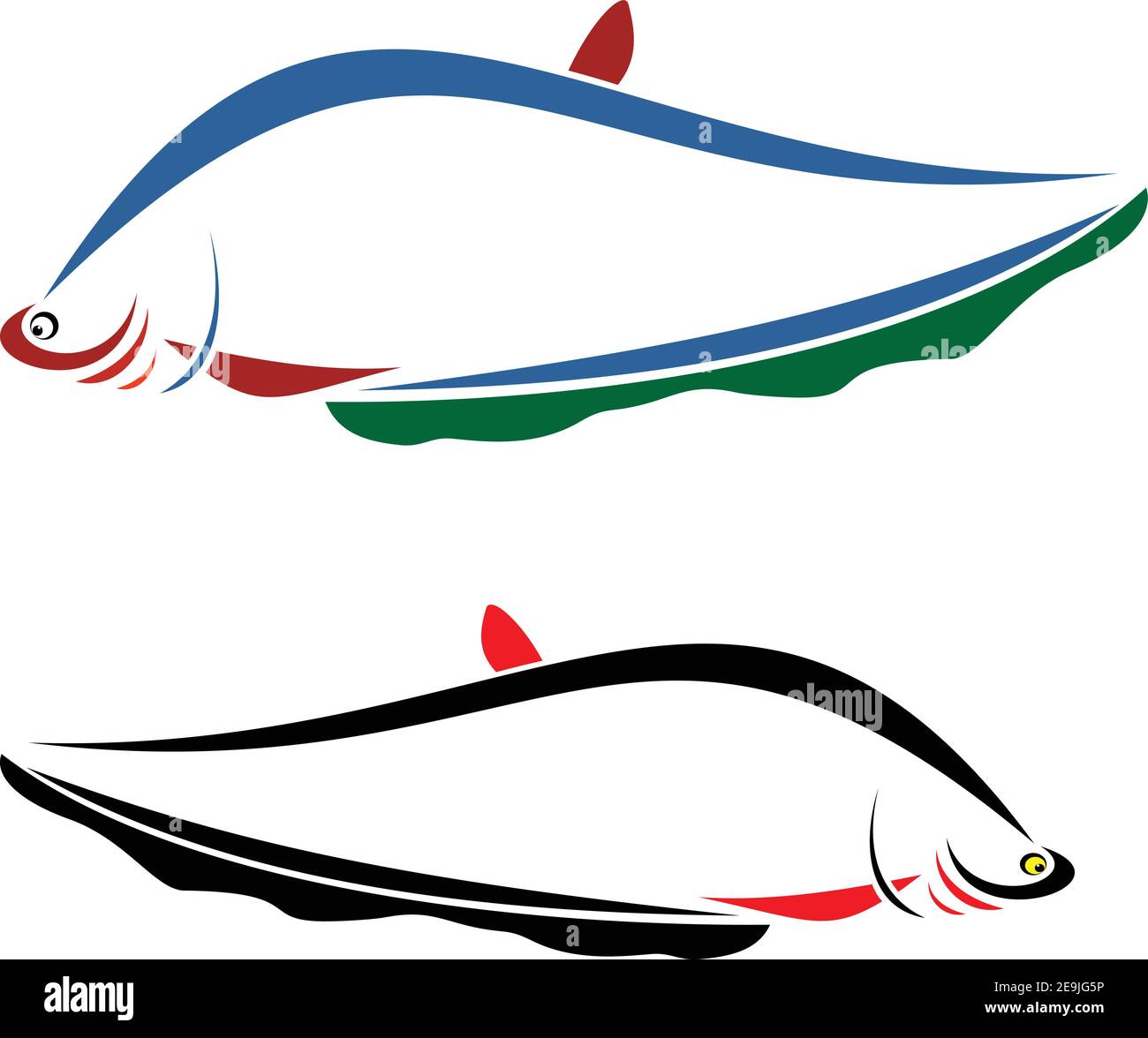 Icona pesce. Illustrazione vettoriale a livelli facilmente modificabile. Animali selvatici. Illustrazione Vettoriale