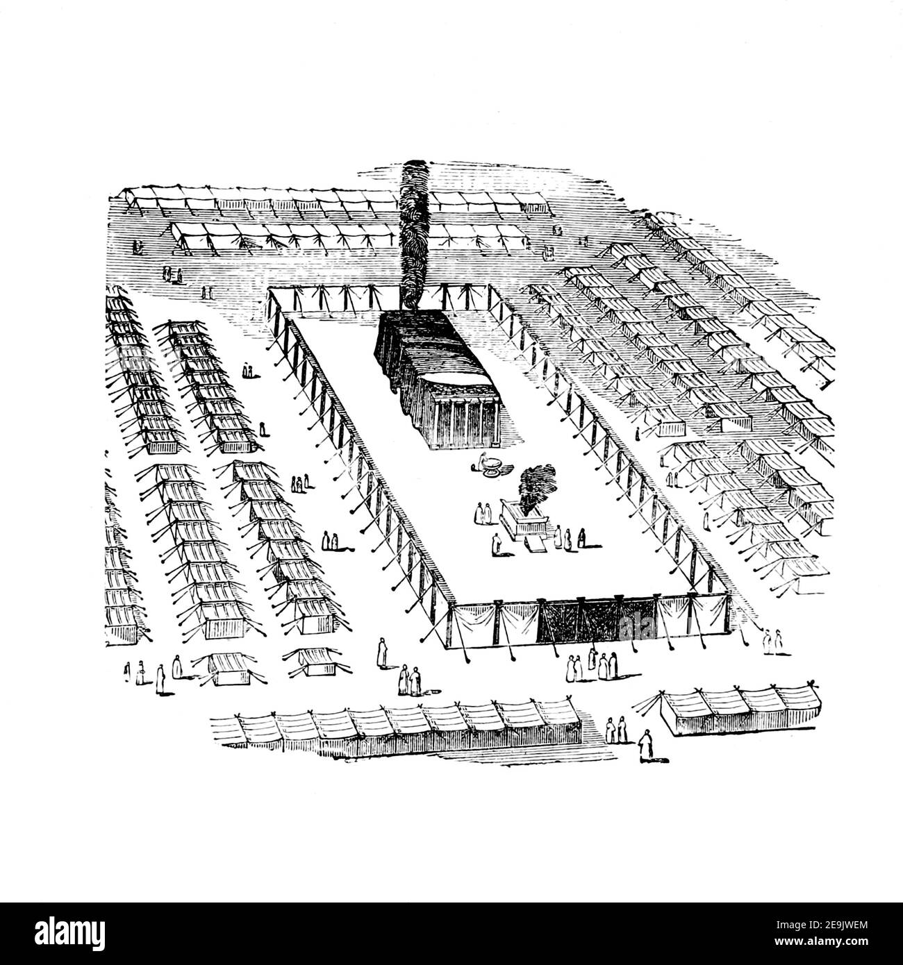 Il Tabernacolo nel deserto dal libro 'il Tabernacolo, il sacerdozio e le offerte' di Soltau, Henry W., 1805-1875 pubblicato da Morgan e Scott, Londra 1875 Foto Stock