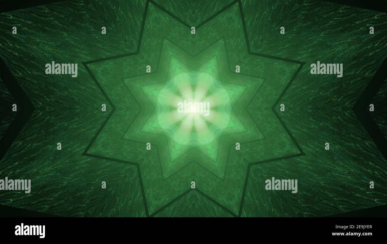 Illustrazione 3D dell'ornamento verde scuro Foto Stock